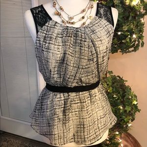 Black sleeveless dressy top